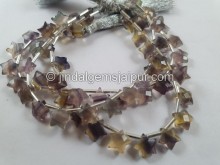 Fluorite Faceted Star Yellow Beads