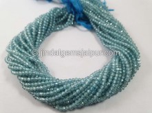 Natural Blue Zircon Micro Cut Round Beads