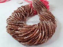 Natural Pink Zircon Shaded Faceted Round Beads -- ZRCN55