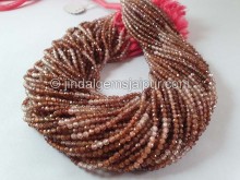 Natural Pink Zircon Shaded Faceted Round Beads -- ZRCN55 Natural Pink Zircon Shaded Faceted Round Beads -- ZRCN55