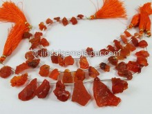 Natural Fire Opal Organic Form Beads