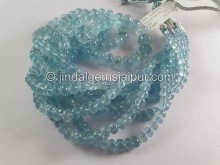Milky Aquamarine Far Smooth Roundelle Beads -- AQMA251 Milky Aquamarine Far Smooth Roundelle Beads -- AQMA251