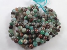 Aqua Chalcedony Smooth Round Beads