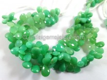 Chrysoprase Shaded Far Faceted Pear Beads