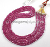 Ruby Mozambique Faceted Roundelle Shape Beads