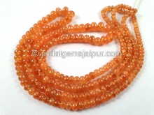 Mandarin Garnet Smooth Roundelle Beads