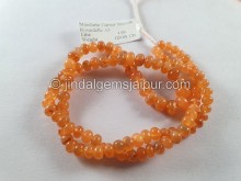 Mandarin Garnet Smooth Roundelle Beads -- FSP64