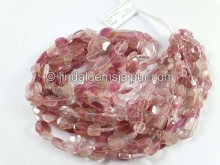 Bi Color Tourmaline Flat Smooth Oval Beads -- TOWT109 Bi Color Tourmaline Flat Smooth Oval Beads -- TOWT109