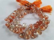 Sunstone Big Faceted Pear Beads