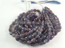 Iolite Sunstone Faceted Oval Beads