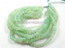 Natural Peruvian Blue Opal Smooth Roundelle Beads