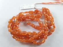 Mandarin Garnet Smooth Oval Beads -- FSP63