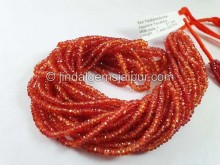 Red Padparadscha Sapphire Faceted Roundelle Beads Red Padparadscha Sapphire Faceted Roundelle Beads