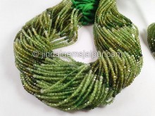 Green Tourmaline Cut Cube Beads