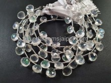 Ethiopian Opal Crystal Doublet Faceted Heart Beads -- DBLT13