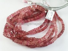 Pink Tourmaline Cut Bolt Shape Beads