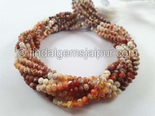 Fire Opal Faceted Roundelle Beads