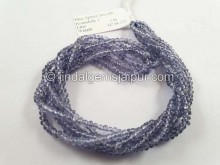 Blue Spinel Shaded Smooth Roundelle Beads