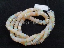 White Ethiopian Step Cut Bolt Beads