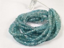Blue Zircon Big Faceted Roundelle Beads --  ZRCN60