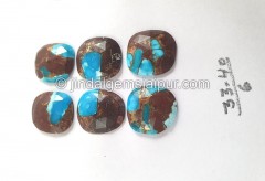 Copper Lava Mohave Turquoise Rose Cut Slices -- DETRQ241