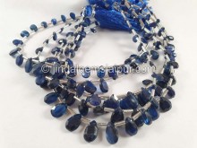 Kyanite Faceted Flat Pear Beads -- KNT54