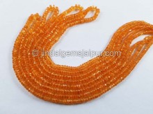 Mandarin Garnet Faceted Roundelle Beads