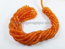 Mandarin Garnet Far Faceted Roundelle Beads