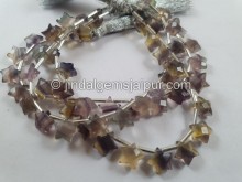 Fluorite Yellow Faceted Star Beads -- FLRT32
