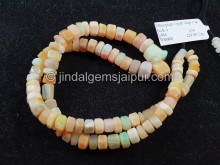 Orange Ethiopian Step Cut Bolt Beads