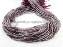 Purple Tourmaline Faceted Roundelle Shape Beads