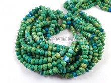 Natural Blue Opalina Faceted Roundelle Beads