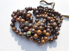 Australian Boulder Opal Smooth Round Balls Beads -- ASOPL18