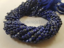 Lapis Faceted Coin Beads -- LAP40
