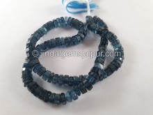 London Blue Topaz Big Step Cut Bolt Beads