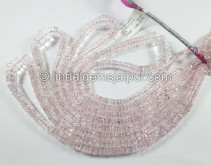 Pink Morganite Faceted Tyre Shape Beads
