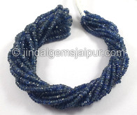 Blue Sapphire Faceted Roundelle Shape Beads