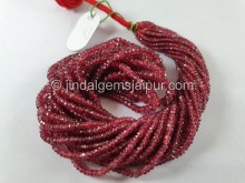 Red Spinel Faceted Roundelle Beads -- RDSP20