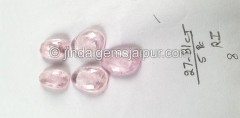 Morganite Rose Cut Slices