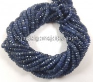 Blue Sapphire Faceted Roundelle Beads -- SPPH155 Blue Sapphire Faceted Roundelle Beads -- SPPH155