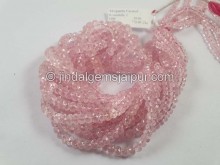 Pink Morganite Faceted Roundelle Beads -- MRGT48