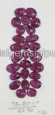 Purple Rhodolite Garnet Rose Cut Slices -- DERHDLT35