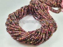 Tourmaline Multi Faceted Round Beads -- TURA498