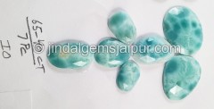 Larimar Rose Cut Slices