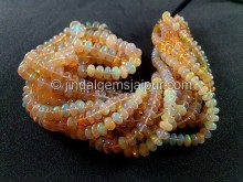Ethiopian Opal Yellow Smooth Roundelle Beads -- ETOPA153