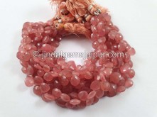 Rhodochrosite Faceted Heart Shape Beads