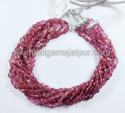 Rubellite Faceted Oval Shape Beads Rubellite Faceted Oval Shape Beads