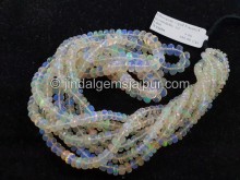 White Ethiopian Faceted Roundelle Beads -- ETOPA125