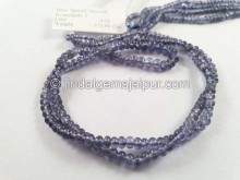 Blue Spinel Smooth Roundelle Beads