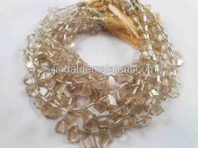 Champagne Citrine Flat Fancy Beads